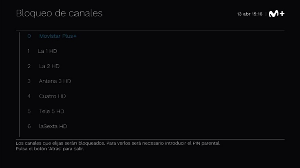 Bloqueo de canales