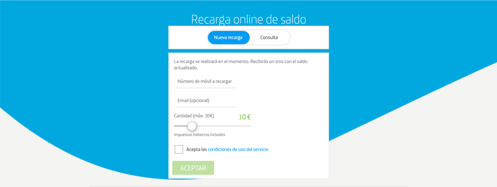 Recargar saldo linea prepago Movistar